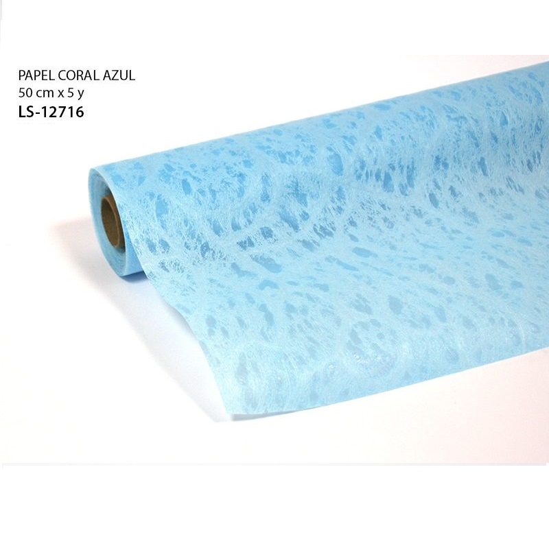 PAPEL CORAL AZUL 50cmX5y LS-12716