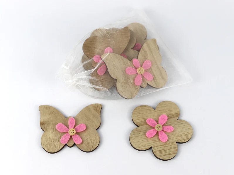 BORBOLETA C/FLOR 9CM PACK6 ST-14470