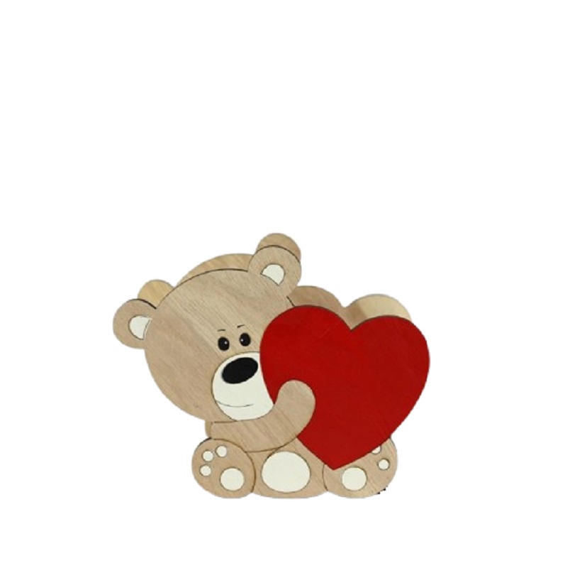 CAIXA MADEIRA C/URSO 19X10X11CM DM-15202