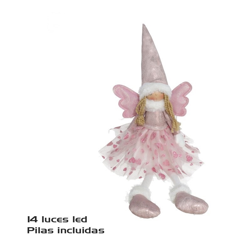 ANJO ROSA C/LEDS 20X16X54CM