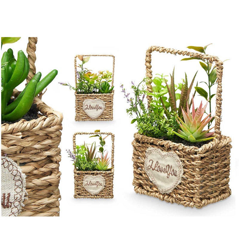 VASO C/PLANTAS 12X12X21CM