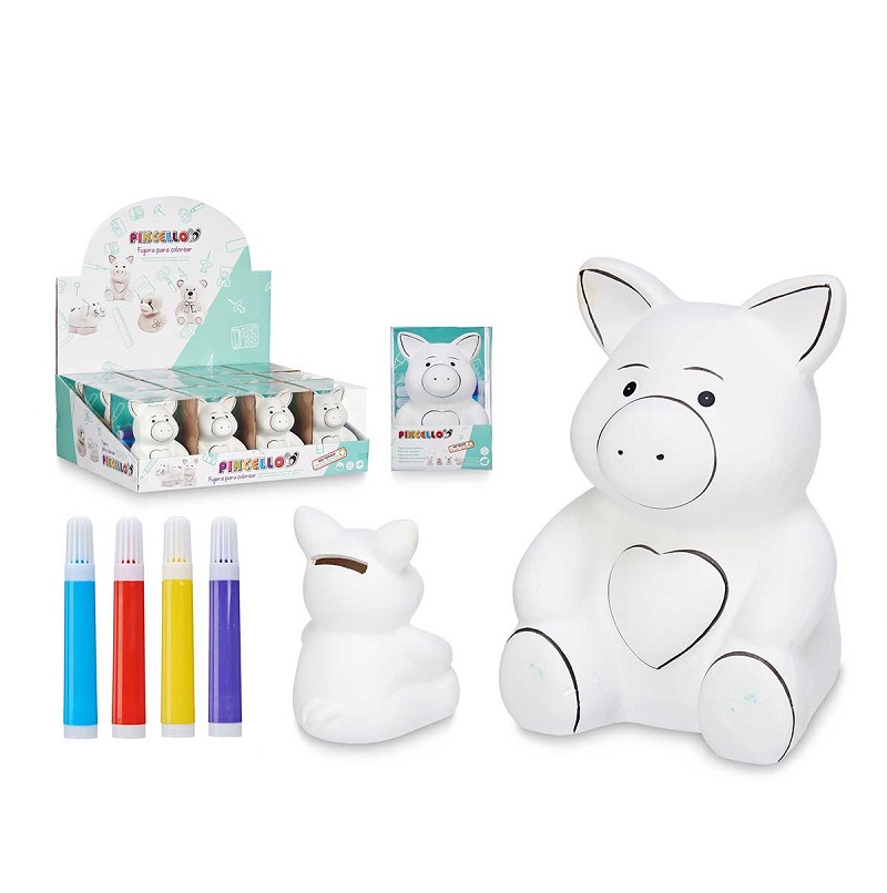 MEALHEIRO CERAMICA PORCO C/4 CANETAS