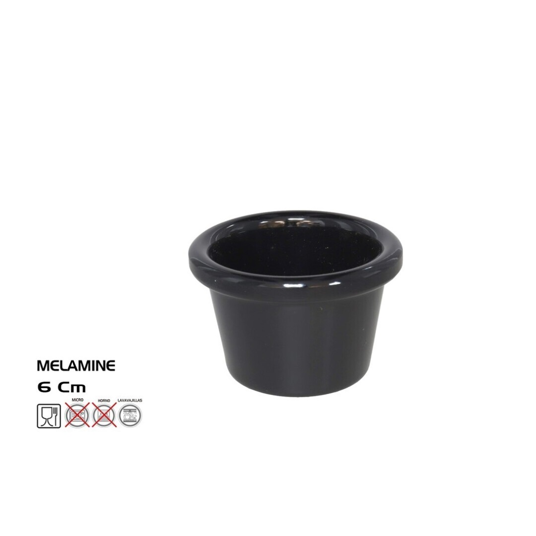 TAÇA MELAMINA PRETA 6CM