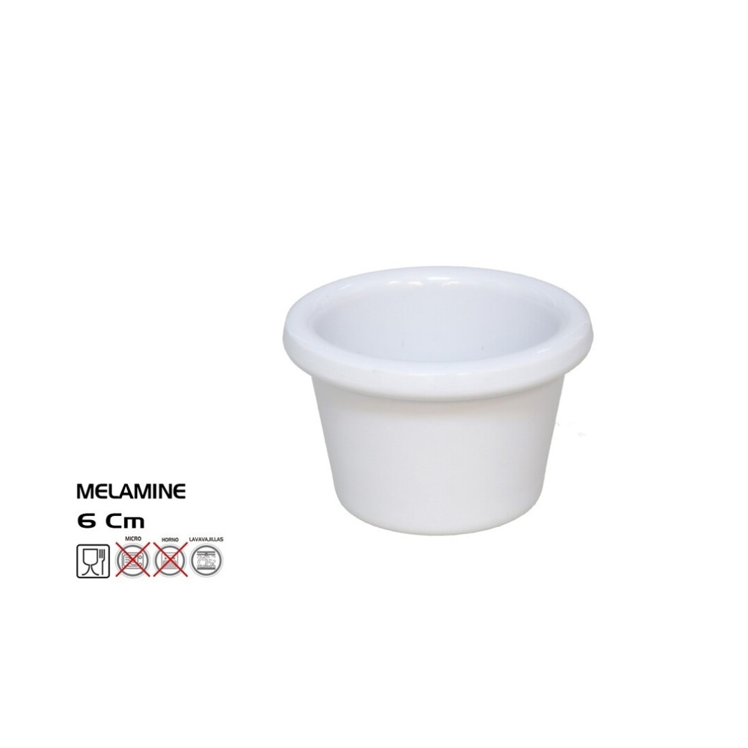 TAÇA MELAMINA BRANCA 6CM
