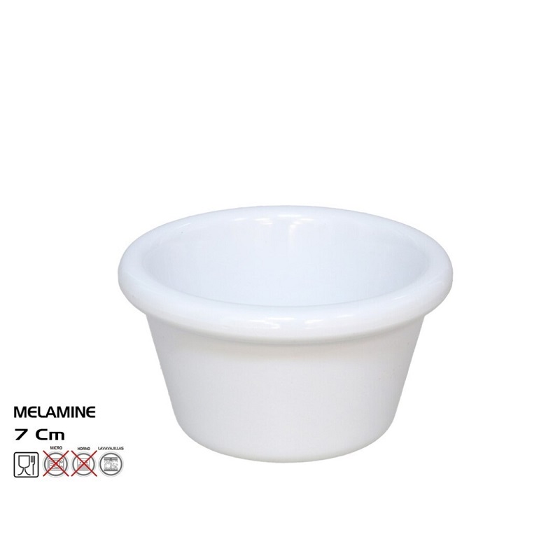 TAÇA MELAMINA BRANCA 7X7X3.5CM