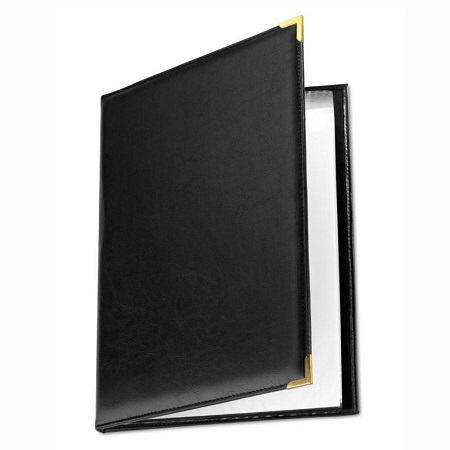 PORTA MENU ELEGANCE DIN A4 PRETO 33x24cm