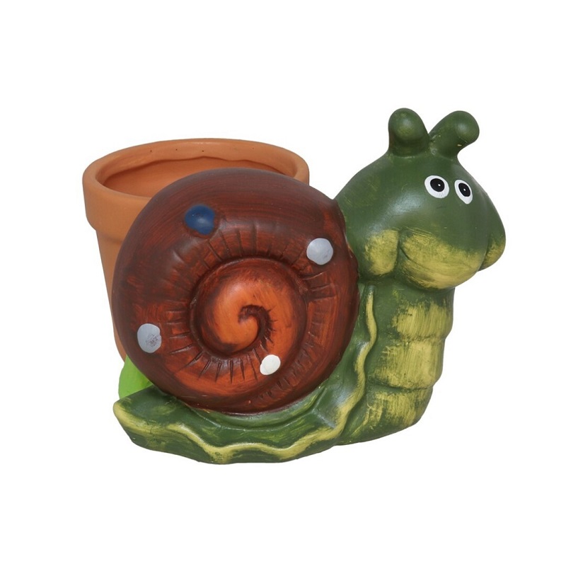 VASO CARACOL TERRACOTA 17,5x18,5x14,5cm