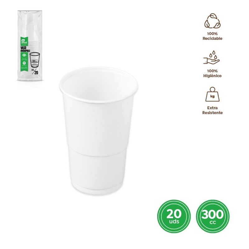 DESCARTAVEIS- COPO BRANCO 300CC PACK20