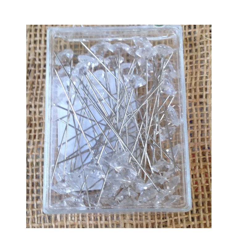 ALFINETES 10mm/50pcs DIAMANTE