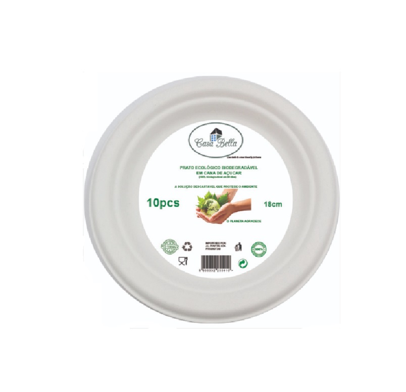 PRATO CANA AÇUCAR 18cm PACK 10