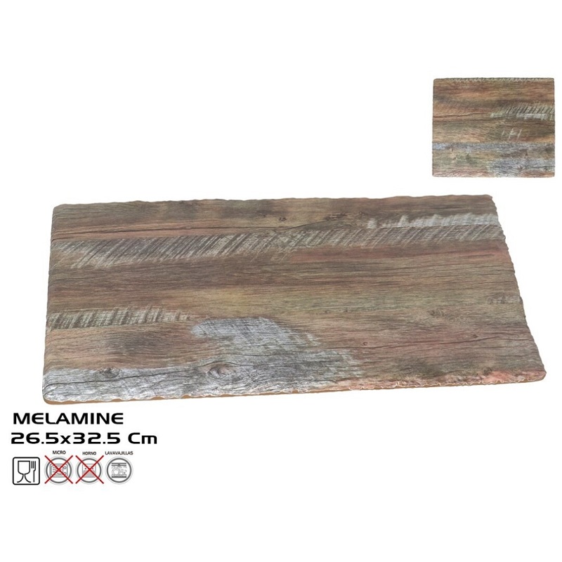 PRATO RECT. 26.5X 32.5CM MELAMINA