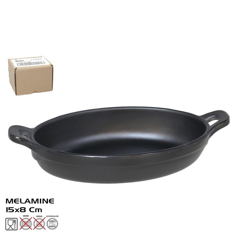 MINI PAELLA PRETA MELAMINA 15X8CM