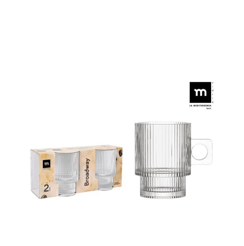 CANECA C/ASA BROADWAY 250ML PACK2
