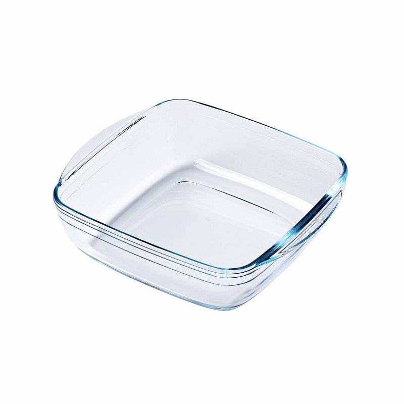 VIDRO- ASSADEIRA VIDRO QUADRADA 25X22X7CM