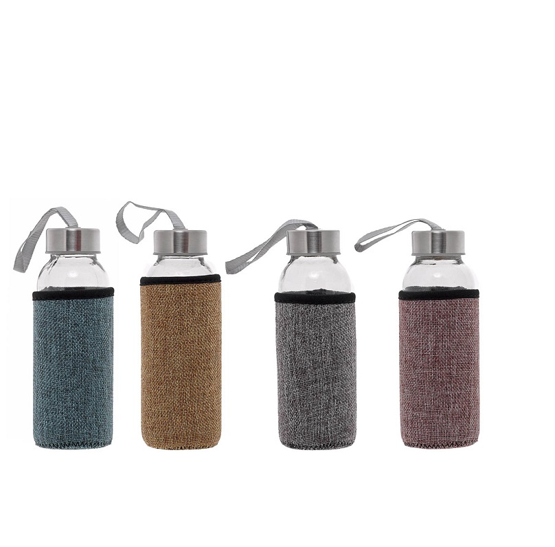 GARRAFA VIDRO C/CAPA