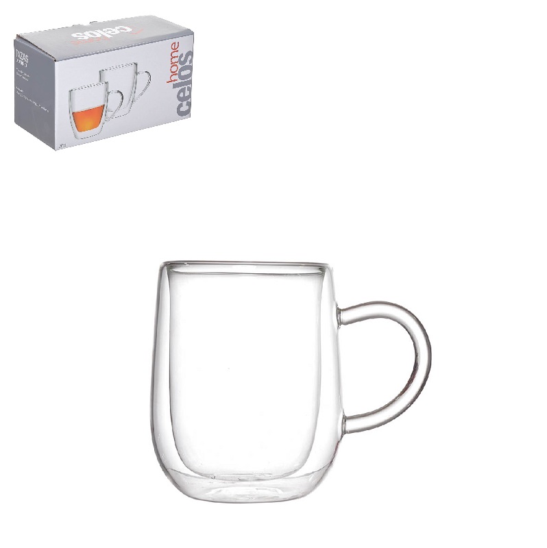 CONJ. 2 CANECAS VIDRO- DOUBLE WALL