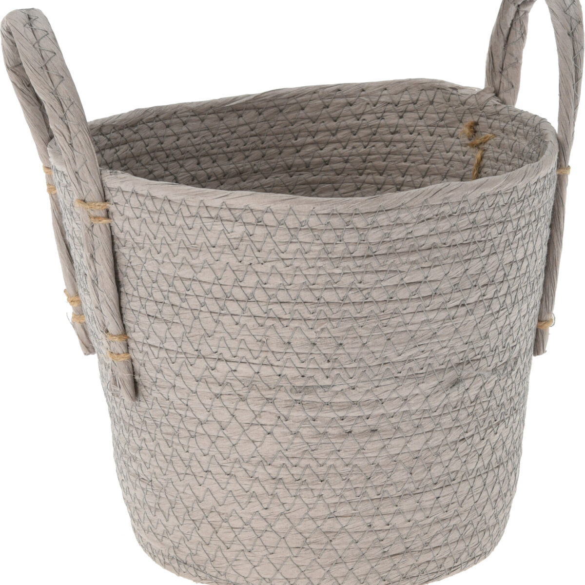 CESTA CINZENTA 20x18cm