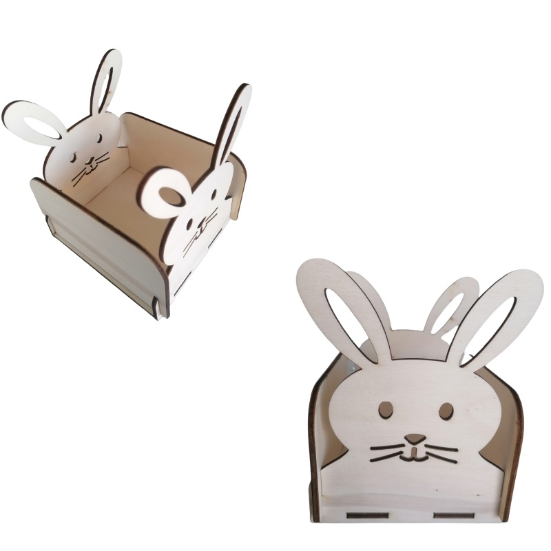 MADEIRA- CAIXA COLEHO 12X14.5CM CHOUPO