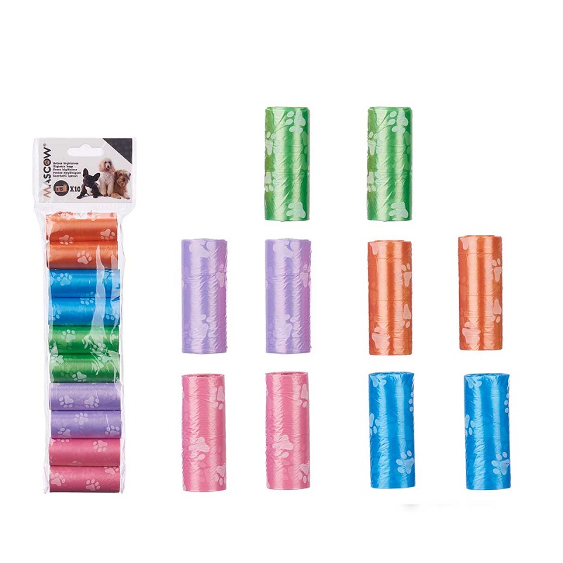 CONJ. 10 ROLOS DE SACOS P/ANIMAL 15 UND