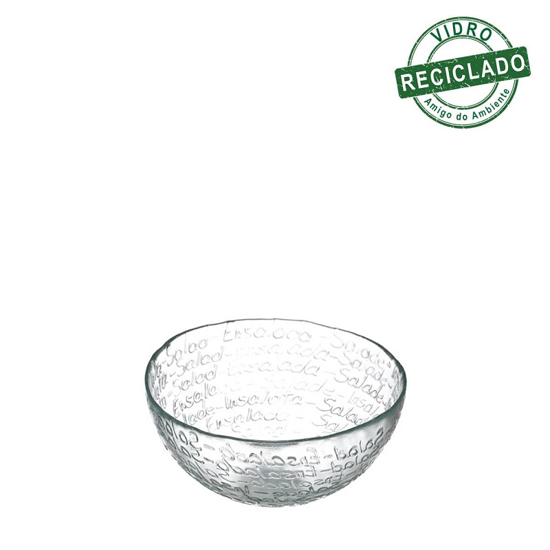 SALADEIRA VIDRO 18cm MEDITERRANEO