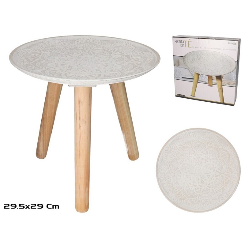 MESA DE CHA MDF 29,5x29,5x29cm