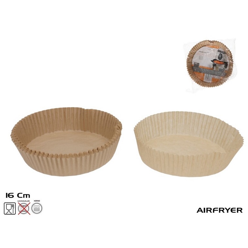 FORMA PAPEL P/AIRFRYER 16X16X4.5cm PACK50