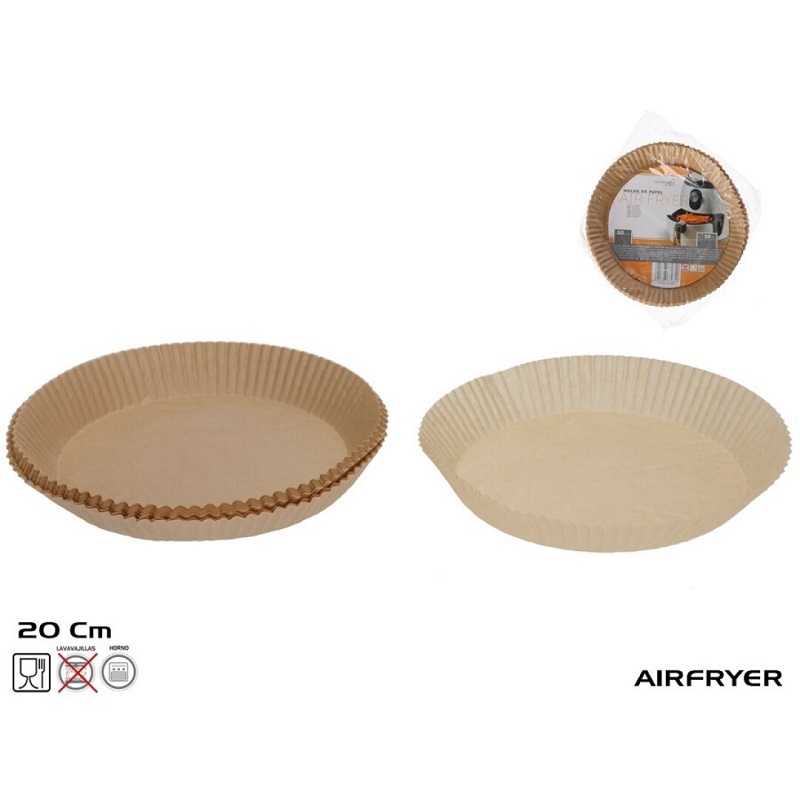 FORMA PAPEL P/AIRFRYER 20X20X4.5cm PACK50