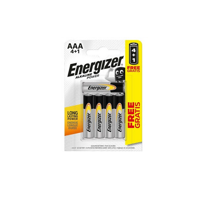 PILHA ENERGIZER AAA/LR03 BP5 (PACK 4+1) BR