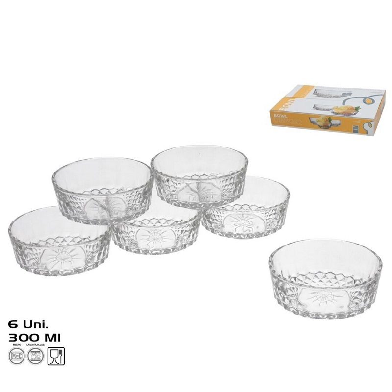 SALADEIRA DIAMANTE CONJ.6 300ML