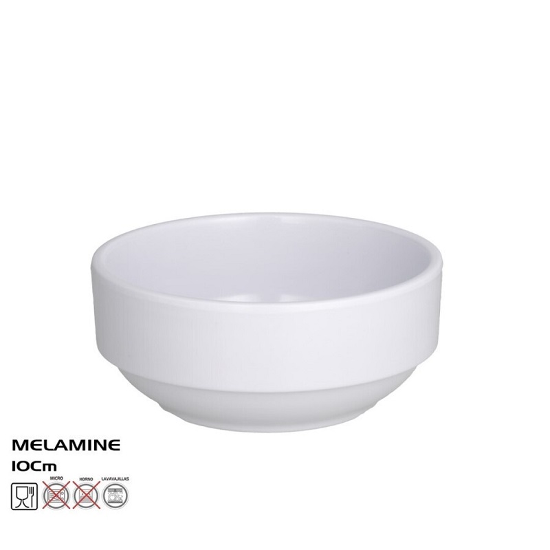 TIGELA EMPILHAVEL MELAMINA BRANCA 10X4.3CM