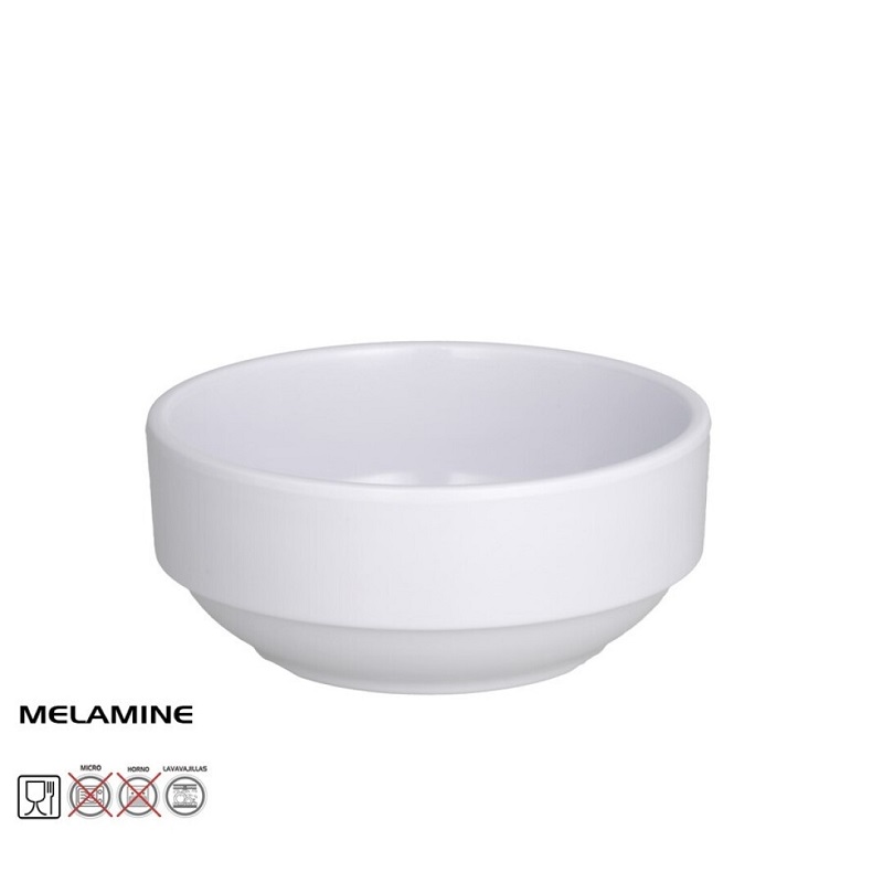 TIGELA EMPILHAVEL MELAMINA BRANCA 12X5.4CM