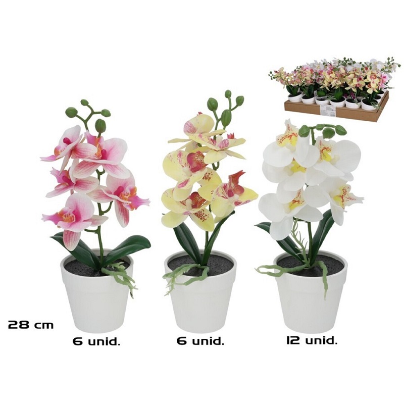 VASO C/ORQUIDEA 28CM