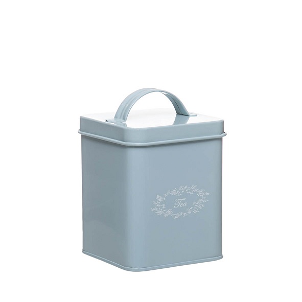 CAIXA CHA METAL-VINTAGE BLUE