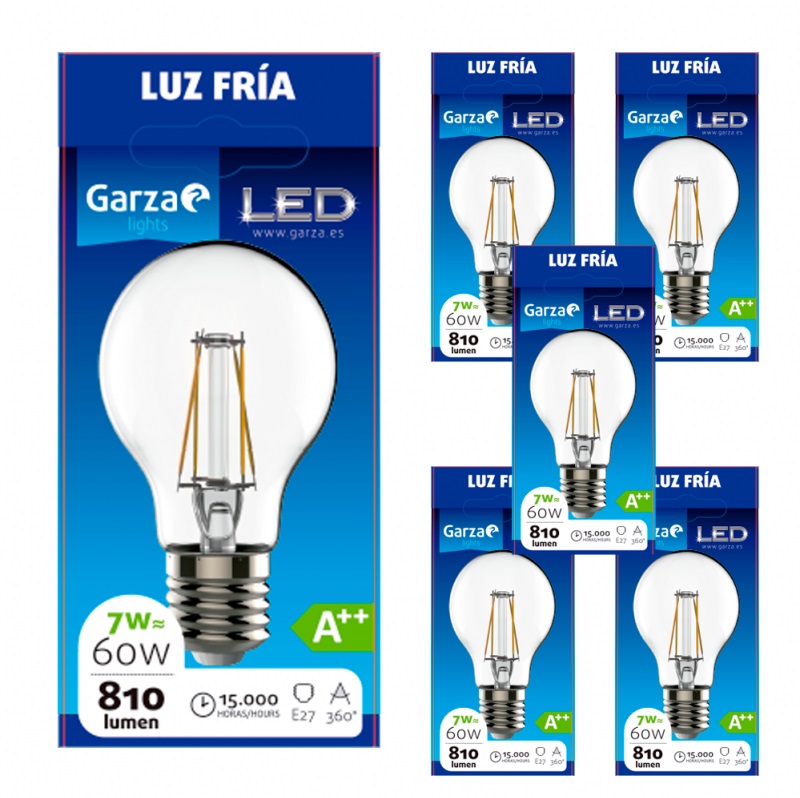 LAMP.LED FIL.CL STD 7W E27 810LM 50K 461011