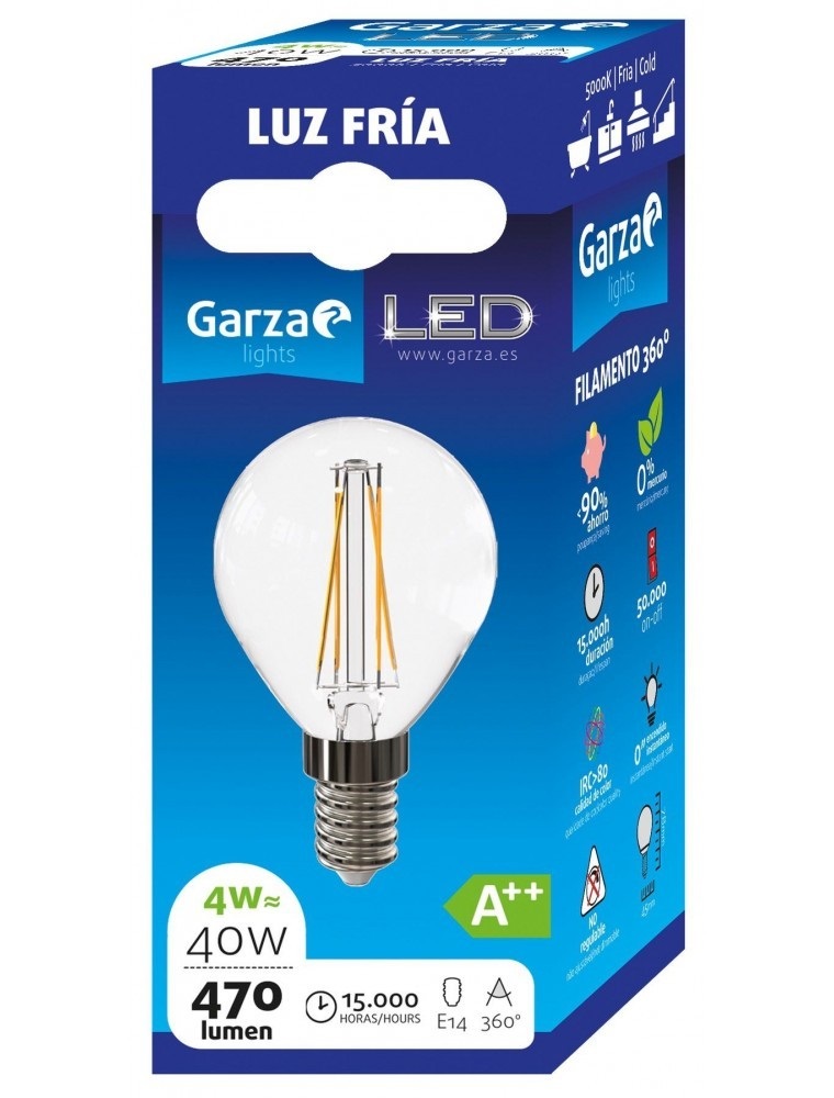 LAMP.LED FIL.CL ESF 4W E14 470LM 50K 461013