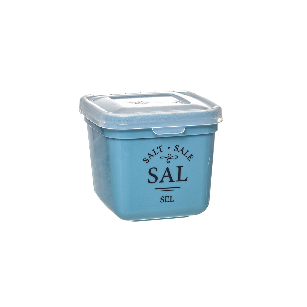SALEIRO C/ TAMPA DISPENSADORA AZUL