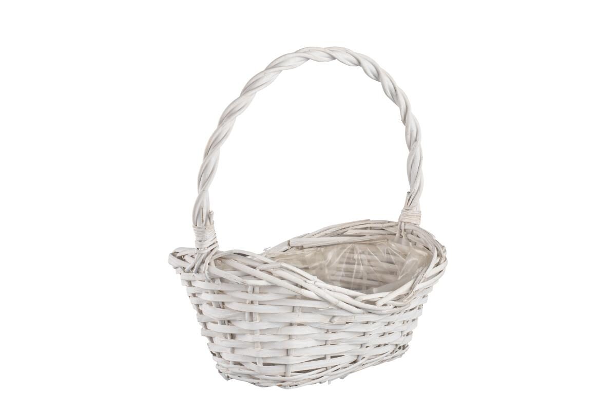 CESTA VIME OVAL BRANCA 26 CM