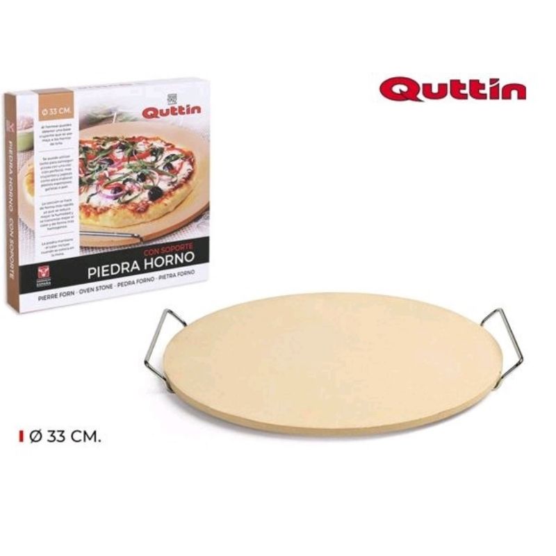 PEDRA P/PIZZAS FORNO C/ SUPORTE 33CM
