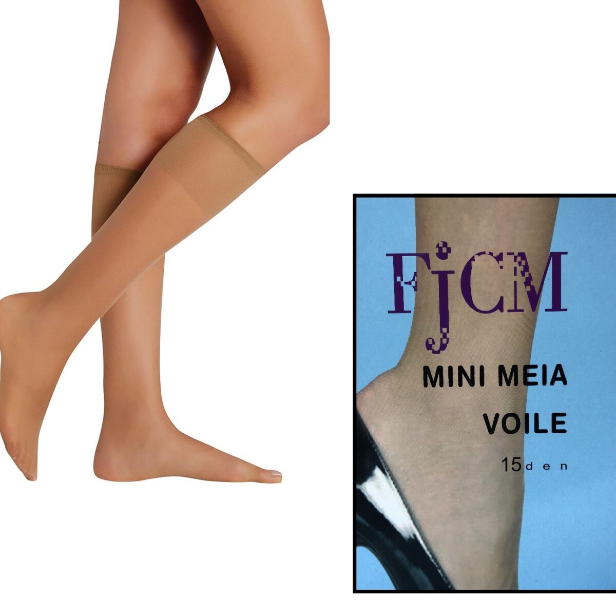 FJCM- MINI MEIA LYCRA TABACO