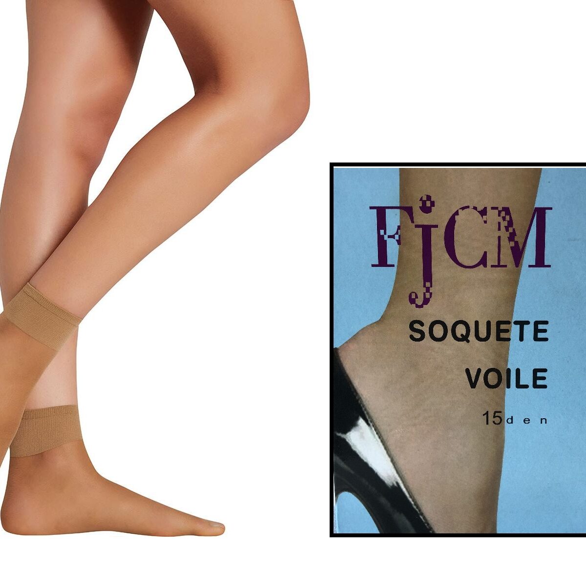 FJCM- SOQUETE LYCRA TABACO