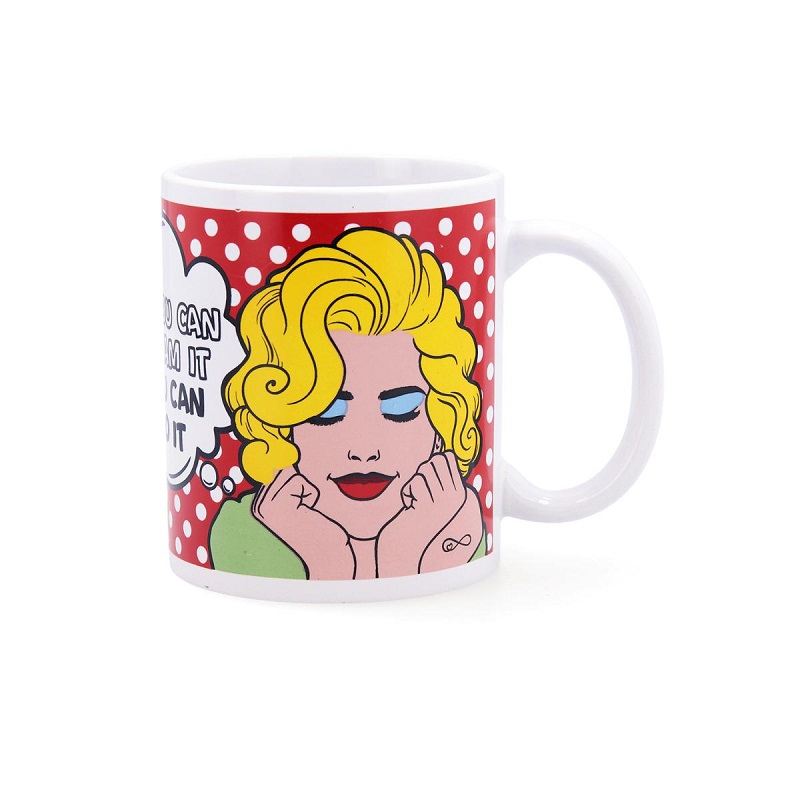 CANECA CERAMICA 33cl PIN UP COMIC QD