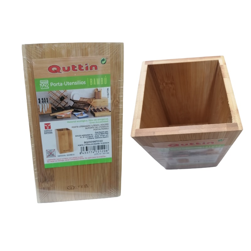 PORTA UTENSILIOS BAMBU 10.5X18