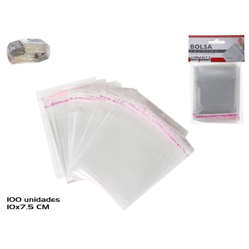 BOLSA PLASTICA PACK100 10X7.5CM