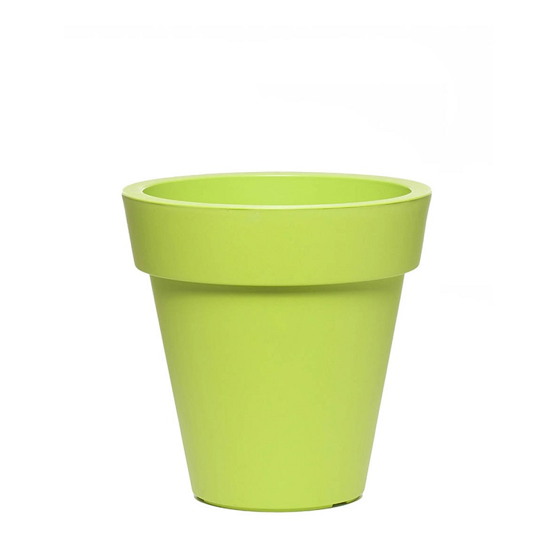 VASO PLASTICO P/ EXTERIOR VERDE