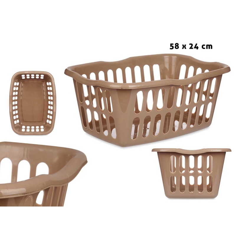 CESTO P/ROUPA RECT. 58X42CM CAST.