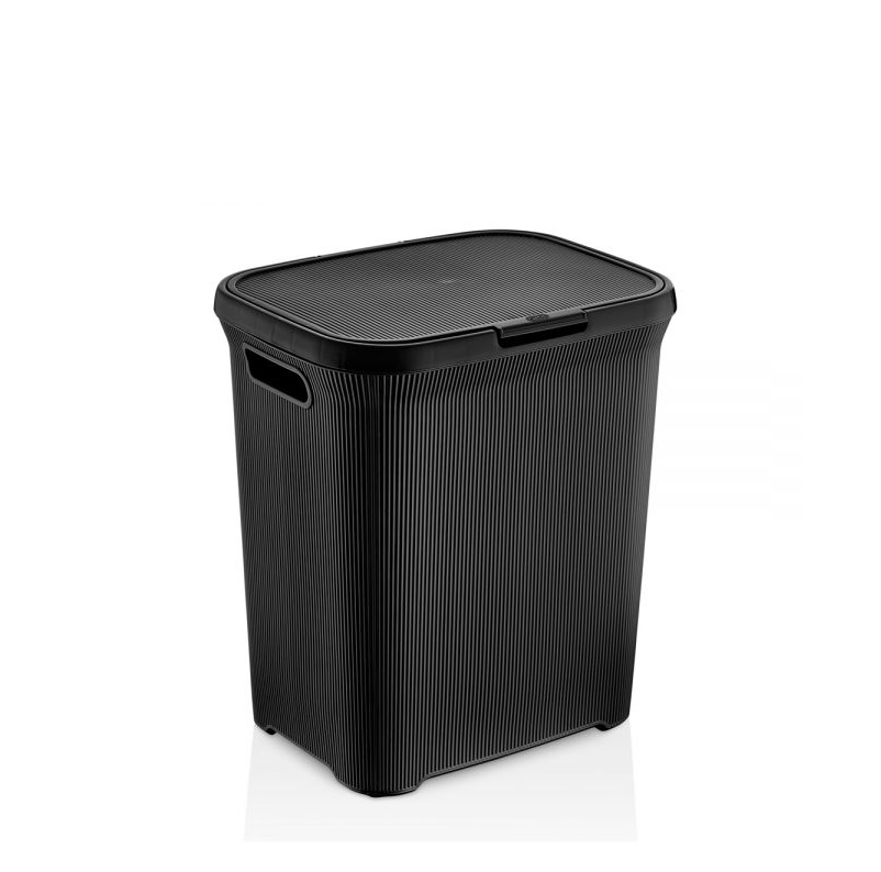 CESTO ROUPA PRETO 52L