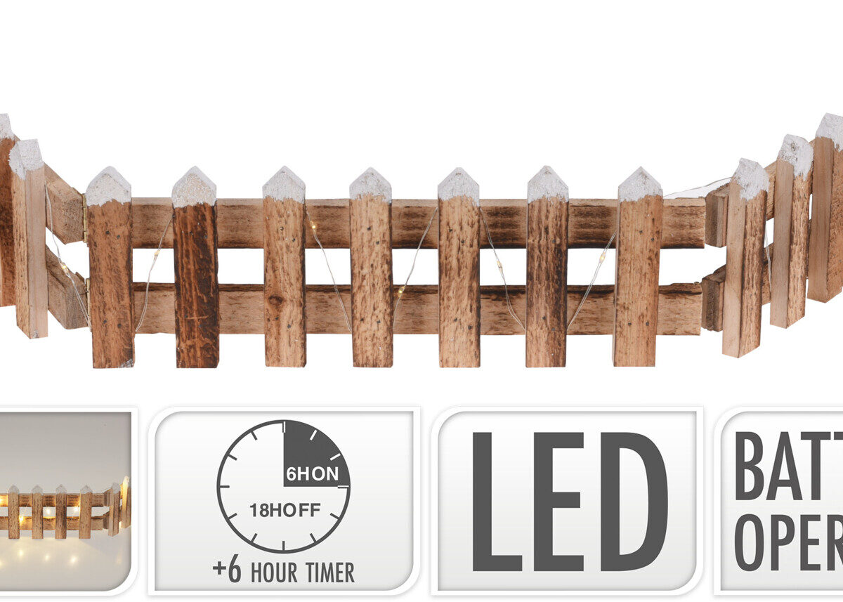 CERCA MADEIRA LED 90x10cm