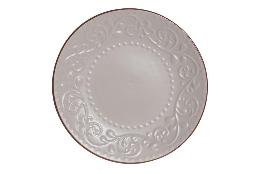 PRATO CERAMICA RELEVO BEGE  21X21XX2.5