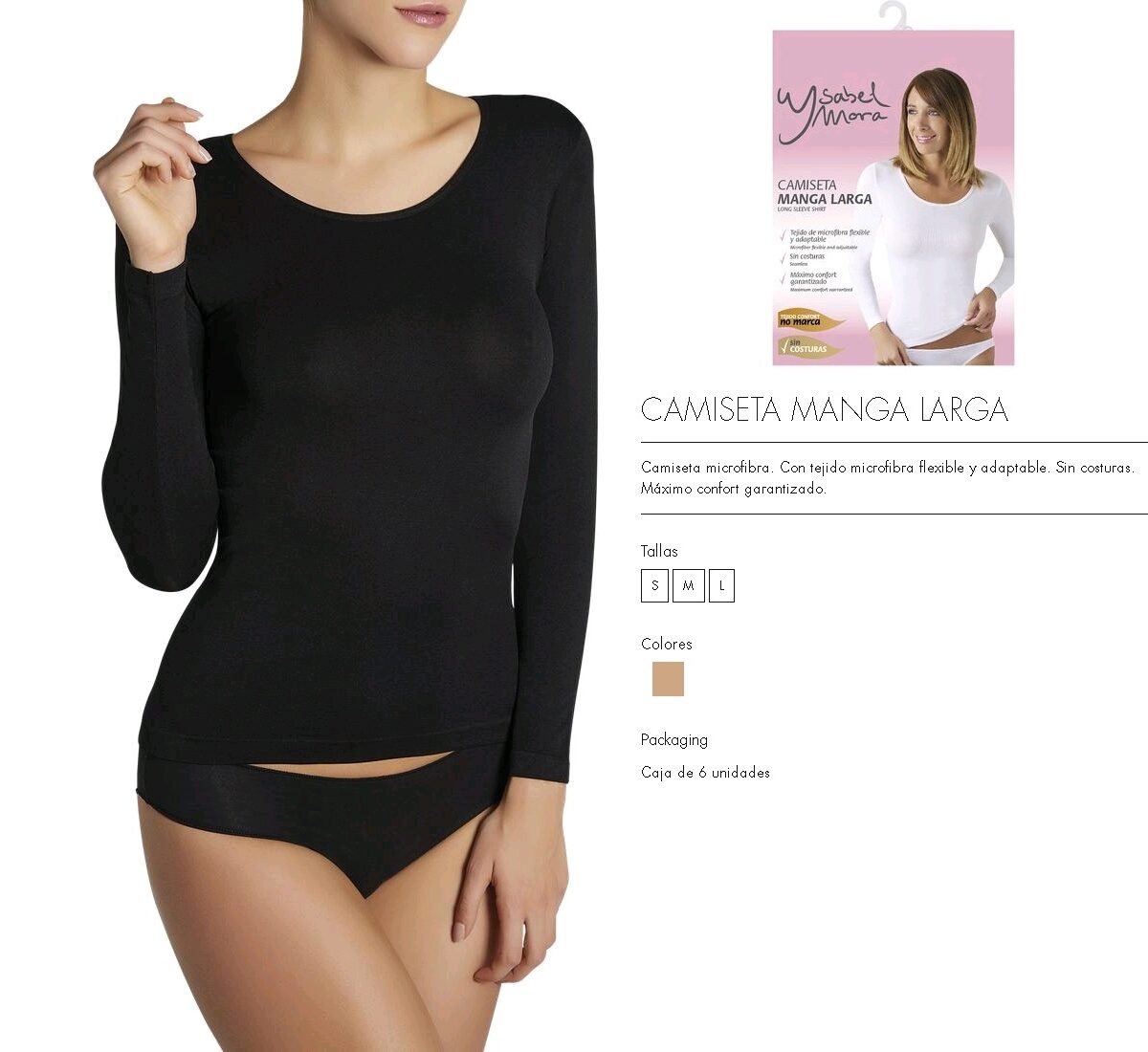 IM- CAMISOLA MANGA NUDE 19106 T-L