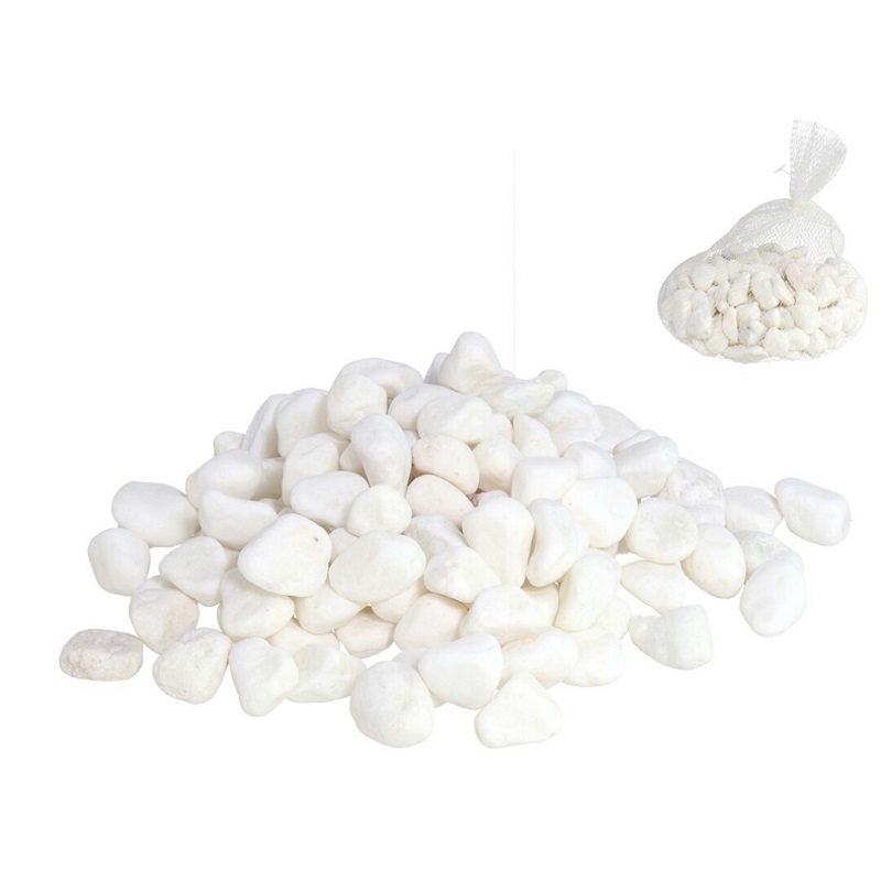 SACO PEDRA DECORATIVA BRANCA 60G 1.5/2.5CM